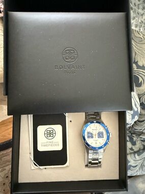 Bolvaint Ballard Argent Watch in Blue NEW